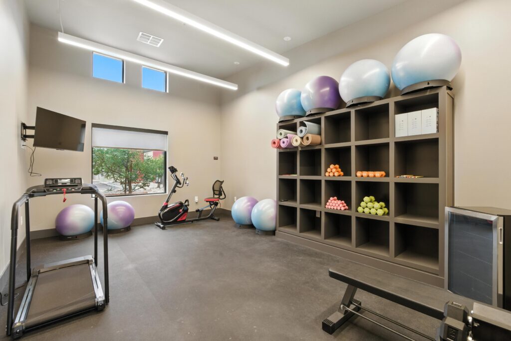 Exercise room at Cave Creek Assisted Living, a top choice for senior living in Cave Creek, AZ.